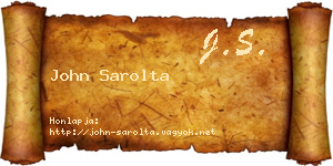 John Sarolta névjegykártya